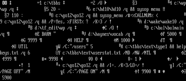 ANSI art: MENU9900.CTL